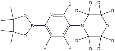 4-(6-(4,4,5,5-tetramethyl-1,3,2-dioxaborolan-2-yl)pyridin-3-yl-2,4,5-d3)morpholine-2,2,3,3,5,5,6,6-d8 Struktur