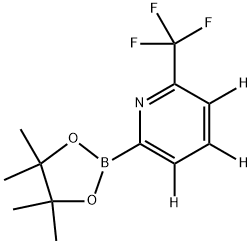 2-(4,4,5,5-tetramethyl-1,3,2-dioxaborolan-2-yl)-6-(trifluoromethyl)pyridine-3,4,5-d3 Struktur