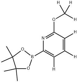 2-(methoxy-d3)-6-(4,4,5,5-tetramethyl-1,3,2-dioxaborolan-2-yl)pyridine-3,4,5-d3 Struktur