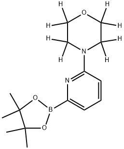 4-(6-(4,4,5,5-tetramethyl-1,3,2-dioxaborolan-2-yl)pyridin-2-yl)morpholine-2,2,3,3,5,5,6,6-d8 Struktur