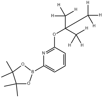 2-((2-(methyl-d3)propan-2-yl-1,1,1,3,3,3-d6)oxy)-6-(4,4,5,5-tetramethyl-1,3,2-dioxaborolan-2-yl)pyridine Struktur