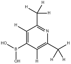 (2,6-bis(methyl-d3)pyridin-4-yl-3,5-d2)boronic acid Struktur