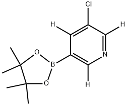 3-chloro-5-(4,4,5,5-tetramethyl-1,3,2-dioxaborolan-2-yl)pyridine-2,4,6-d3 Struktur