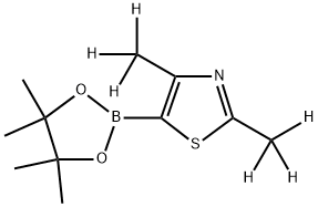 2,4-bis(methyl-d3)-5-(4,4,5,5-tetramethyl-1,3,2-dioxaborolan-2-yl)thiazole Struktur