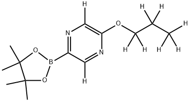 2-(propoxy-d7)-5-(4,4,5,5-tetramethyl-1,3,2-dioxaborolan-2-yl)pyrazine-3,6-d2 Struktur