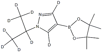 1-(propan-2-yl-d7)-4-(4,4,5,5-tetramethyl-1,3,2-dioxaborolan-2-yl)-1H-pyrazole-3,5-d2 Struktur