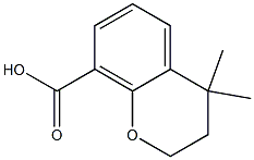 3,4-dihydro-4,4-dimethyl-2H-1-Benzopyran-8-carboxylic acid Struktur