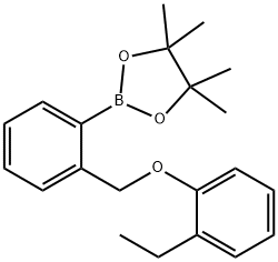 2-(2-((2-ethylphenoxy)methyl)phenyl)-4,4,5,5-tetramethyl-1,3,2-dioxaborolane Struktur