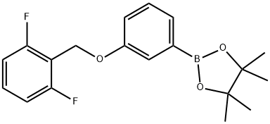 1,3,2-Dioxaborolane, 2-[3-[(2,6-difluorophenyl)methoxy]phenyl]-4,4,5,5-tetramethyl- Struktur