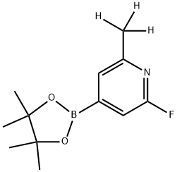 2-fluoro-6-(methyl-d3)-4-(4,4,5,5-tetramethyl-1,3,2-dioxaborolan-2-yl)pyridine Struktur