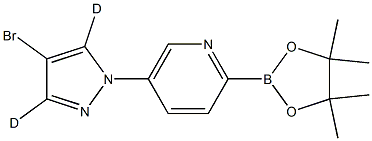 5-(4-bromo-1H-pyrazol-1-yl-3,5-d2)-2-(4,4,5,5-tetramethyl-1,3,2-dioxaborolan-2-yl)pyridine Struktur