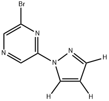 2-bromo-6-(1H-pyrazol-1-yl-d3)pyrazine Struktur