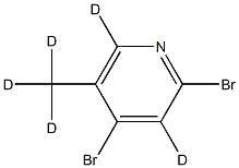 2,4-dibromo-5-(methyl-d3)pyridine-3,6-d2 Struktur