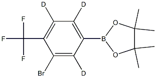 2-(3-bromo-4-(trifluoromethyl)phenyl-2,5,6-d3)-4,4,5,5-tetramethyl-1,3,2-dioxaborolane Struktur