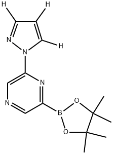 2-(1H-pyrazol-1-yl-d3)-6-(4,4,5,5-tetramethyl-1,3,2-dioxaborolan-2-yl)pyrazine Struktur