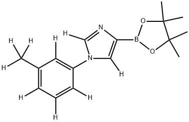 1-(3-(methyl-d3)phenyl-2,4,5,6-d4)-4-(4,4,5,5-tetramethyl-1,3,2-dioxaborolan-2-yl)-1H-imidazole-2,5-d2 Struktur