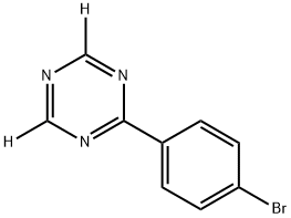 2-(4-bromophenyl)-1,3,5-triazine-4,6-d2 Struktur