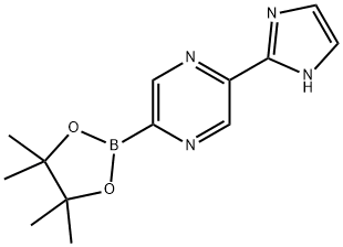 2-(1H-imidazol-2-yl)-5-(4,4,5,5-tetramethyl-1,3,2-dioxaborolan-2-yl)pyrazine Struktur