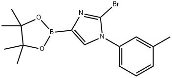 2-bromo-4-(4,4,5,5-tetramethyl-1,3,2-dioxaborolan-2-yl)-1-(m-tolyl)-1H-imidazole Struktur