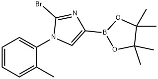 2-bromo-4-(4,4,5,5-tetramethyl-1,3,2-dioxaborolan-2-yl)-1-(o-tolyl)-1H-imidazole Struktur