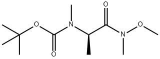 (R)-tert-Butyl (1-(methoxy(methyl)amino)-1-oxopropan-2-yl)(methyl)carbamate Struktur