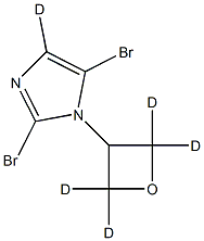 2,5-dibromo-1-(oxetan-3-yl-2,2,4,4-d4)-1H-imidazole-4-d Struktur