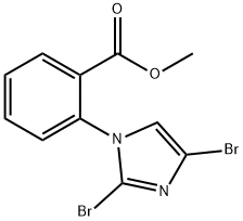 methyl 2-(2,4-dibromo-1H-imidazol-1-yl)benzoate Struktur