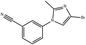 3-(4-bromo-2-methyl-1H-imidazol-1-yl)benzonitrile Struktur