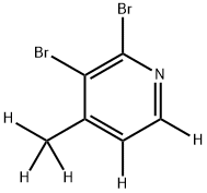 2,3-dibromo-4-(methyl-d3)pyridine-5,6-d2 Struktur