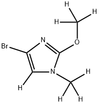 4-bromo-2-(methoxy-d3)-1-(methyl-d3)-1H-imidazole-5-d Struktur