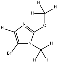 5-bromo-2-(methoxy-d3)-1-(methyl-d3)-1H-imidazole-4-d Struktur