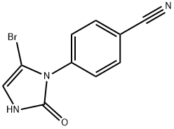 4-(5-bromo-2-oxo-2,3-dihydro-1H-imidazol-1-yl)benzonitrile Struktur