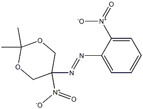 1-{5-nitro-2,2-dimethyl-1,3-dioxan-5-yl}-2-{2-nitrophenyl}diazene Struktur