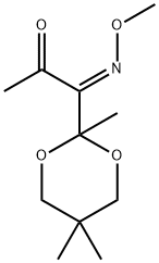 (1E)-1-(methoxyimino)-1-(2,5,5-trimethyl-1,3-dioxan-2-yl)acetone Struktur