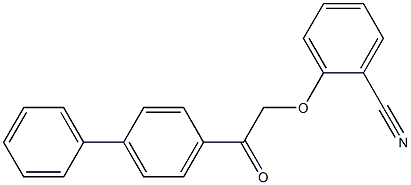 2-(2-{[1,1'-biphenyl]-4-yl}-2-oxoethoxy)benzonitrile Struktur