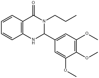 3-propyl-2-[3,4,5-tris(methyloxy)phenyl]-2,3-dihydroquinazolin-4(1H)-one Struktur