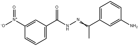 N'-[(E)-1-(3-aminophenyl)ethylidene]-3-nitrobenzohydrazide Struktur