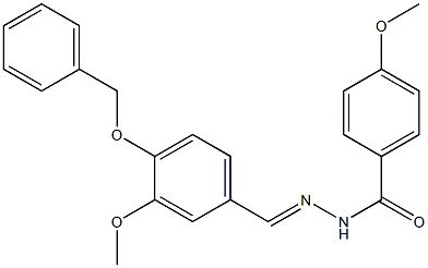 N'-[(1E)-[4-(benzyloxy)-3-methoxyphenyl]methylidene]-4-methoxybenzohydrazide Struktur