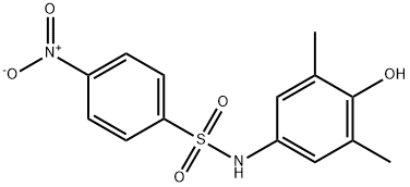 N-(4-hydroxy-3,5-dimethylphenyl)-4-nitrobenzenesulfonamide Struktur