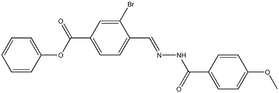 4-[(1E)-{[(4-methoxyphenyl)formamido]imino}methyl]phenyl 3-bromobenzoate Struktur