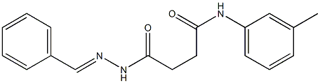 N-(3-methylphenyl)-3-{N'-[(1E)-phenylmethylidene]hydrazinecarbonyl}propanamide Struktur