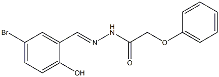 N'-[(1E)-(5-bromo-2-hydroxyphenyl)methylidene]-2-phenoxyacetohydrazide Struktur