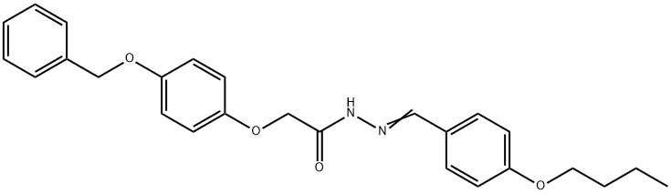 2-[4-(benzyloxy)phenoxy]-N'-[(1E)-(4-butoxyphenyl)methylidene]acetohydrazide Struktur