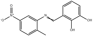 3-{[(2-methyl-5-nitrophenyl)imino]methyl}-1,2-benzenediol Struktur