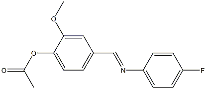 4-{[(4-fluorophenyl)imino]methyl}-2-methoxyphenyl acetate Struktur