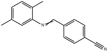 4-{[(2,5-dimethylphenyl)imino]methyl}benzonitrile Struktur