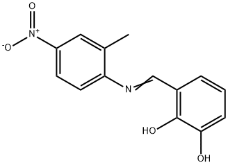 3-{[(2-methyl-4-nitrophenyl)imino]methyl}-1,2-benzenediol Struktur