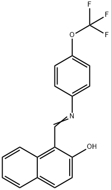 1-({[4-(trifluoromethoxy)phenyl]imino}methyl)-2-naphthol Struktur