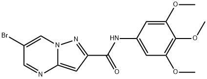 6-bromo-N-(3,4,5-trimethoxyphenyl)pyrazolo[1,5-a]pyrimidine-2-carboxamide Struktur