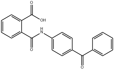 2-[(4-benzoylanilino)carbonyl]benzoic acid Struktur